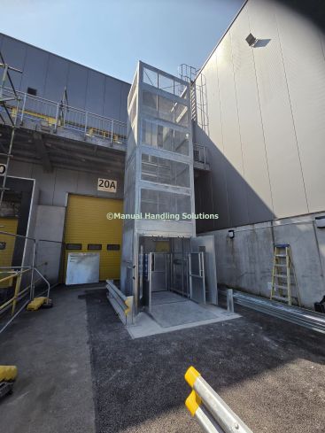 Galvanised Mezz Goods Lift Swansea