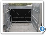goods lift upper level buffer over run galvanized